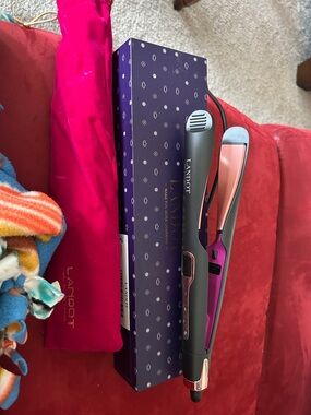 LANDOT Pink and Gray Professional Hair Straightener